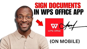 How To Sign In Documents Using WPS Office Mobile App (SIGNATURE TO PDF FILES)