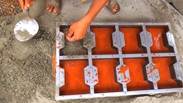 Tuff Tiles Making Process | How to Make Color Tuff Tile - Red Paver Block Making Process