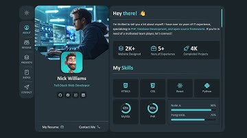 Build a Complete Responsive Personal Portfolio Website using HTML CSS JavaScript