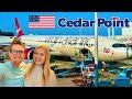 Starting our may 2024 usa trip virgin atlantic flight  travelling to cedar point