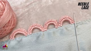 Needle Lace Border | Randa Hand Embroidery Latest Design | Sui Dhage se खूबसूरत Lace बनाये - 934