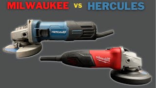 Milwaukee 4 1/2 In Angle Grinder Vs. Hercules 4 1/2 In Angle Grinder from Harbor Freight