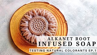 How to make Alkanet Root Infused Soap - Natural Purple Colorant in Soap