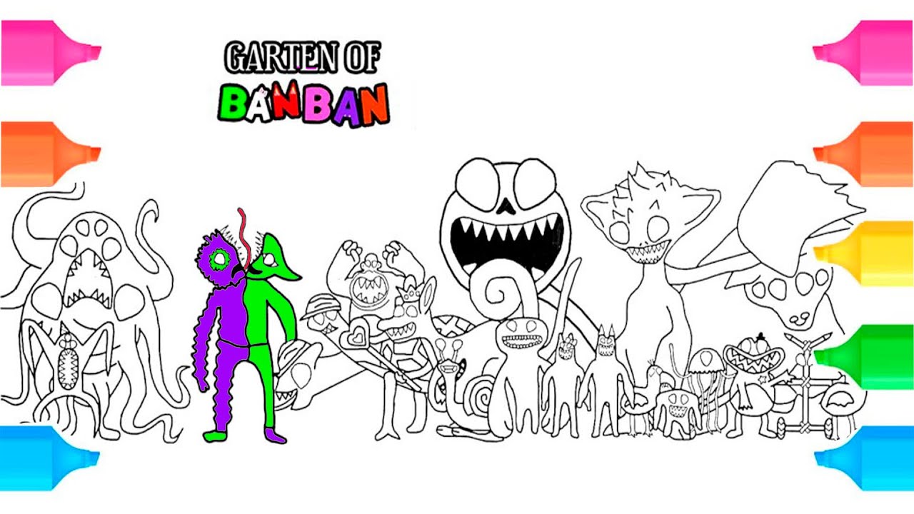 Garten Of Banban Chapter 3 New Coloring pages / How to Color All New  Monsters / Cartoon - On & On 