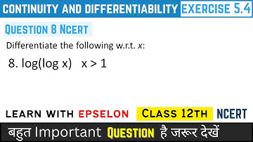 ex 5.4 q8 class 12 | continuity and differentiability class 12 ex 5.4 q8 | class 12 chapter 5 ex 5.4