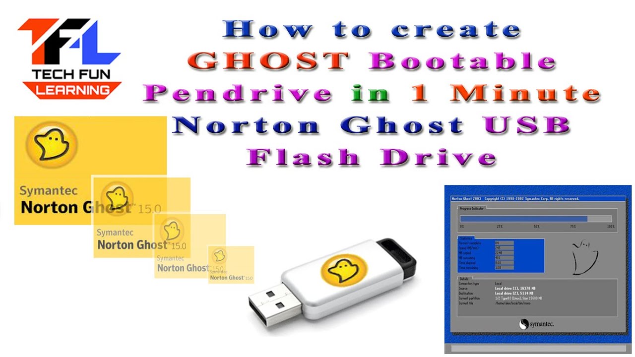 Update How to Make Ghost Bootable Pendrive | Norton Ghost USB Flash Drive