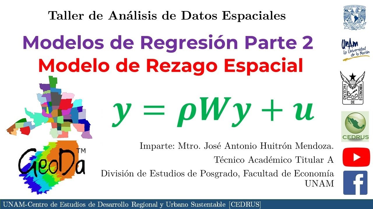 Taller de Análisis de Datos Espaciales. Modelo de Rezago Espacial con GeoDa  - YouTube