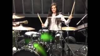 Video thumbnail of "Camila Cabello playing drums (fifth harmony)"