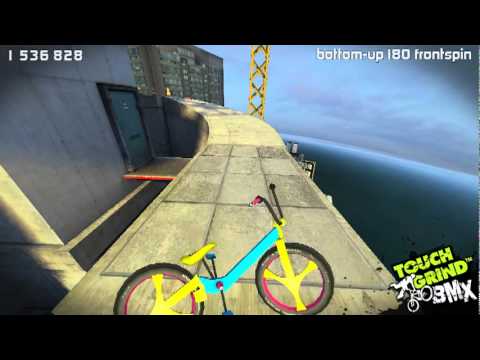 TouchGrind BMX best trick ever on skyline!!!!( 2nd ramp) 900,000 in 1 jump! - Touchgrind BMX