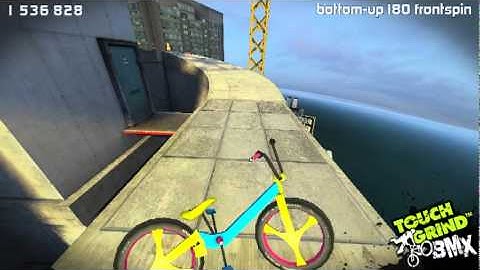 TouchGrind BMX best trick ever on skyline!!!!( 2nd ramp) 900,000 in 1 jump! - Touchgrind BMX