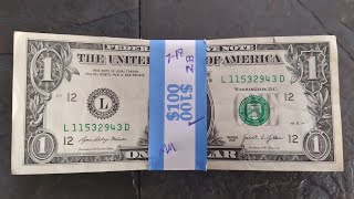 Information Searching hunting thru 100 $1 bills looking for star notes fancy serial numbers | What did we find  Update