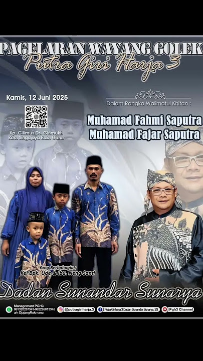 Pagelaran wayang golek pgh3 Dadan Sunandar Sunarya di kec Singajaya Kab Garut