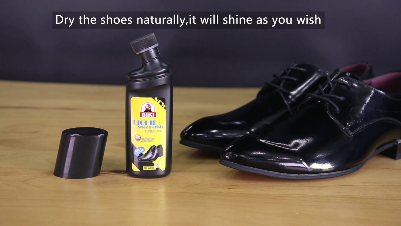 BIKI Liquid Shoe Polish Video (new formula) - YouTube