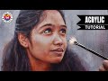 Portrait painting techniques in acrylic   portrait painting acrylic tutorial by debojyoti boruah