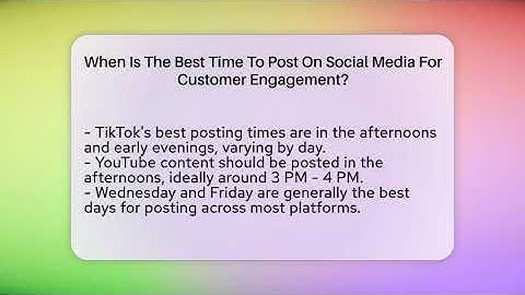 When Is The Best Time To Post On Social Media For Customer Engagement? - Everyday-Networking