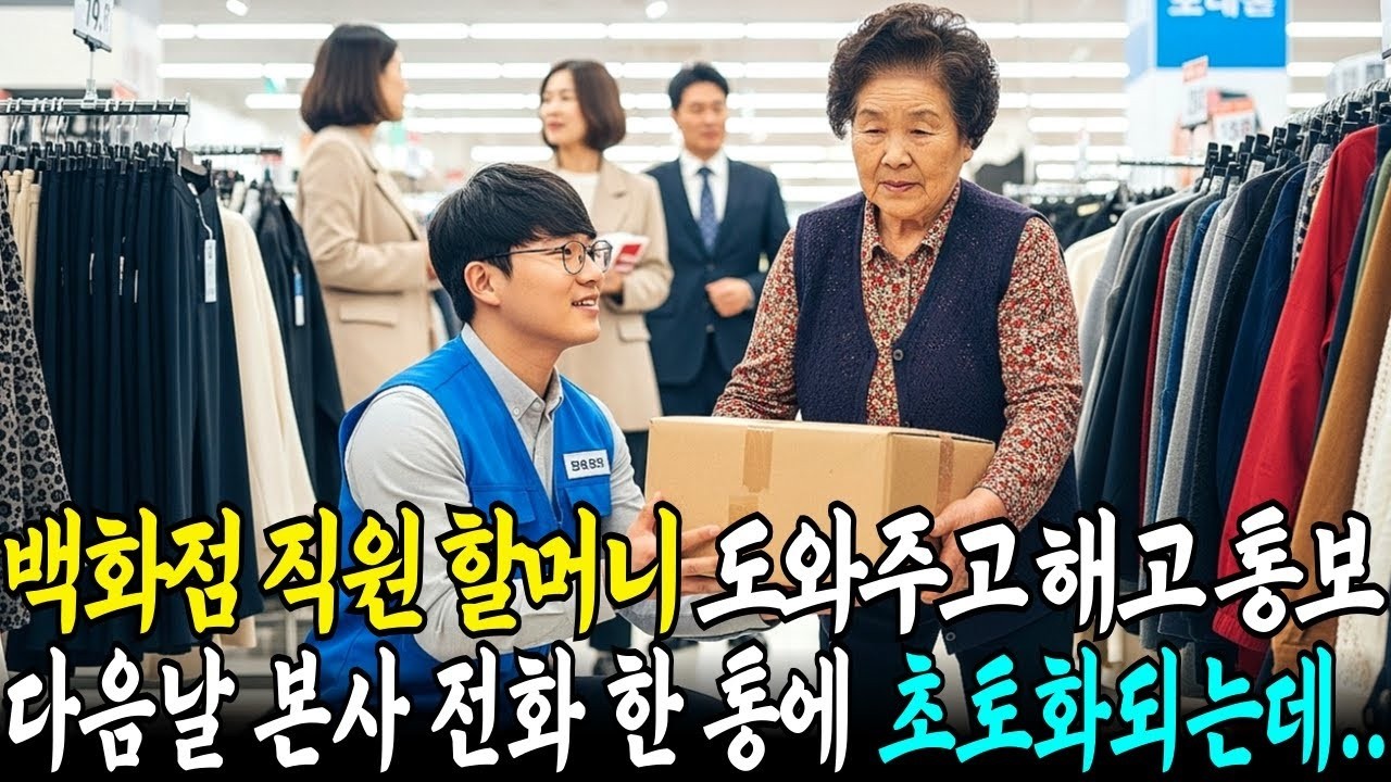 백화점 마트에서 할머니 도와준 직원 갑자기 해고하자 본사에서 날라온 전화 한 통에 회사가 발칵 뒤집어 지고 전원 퇴사하는데  오디오북  노후사연