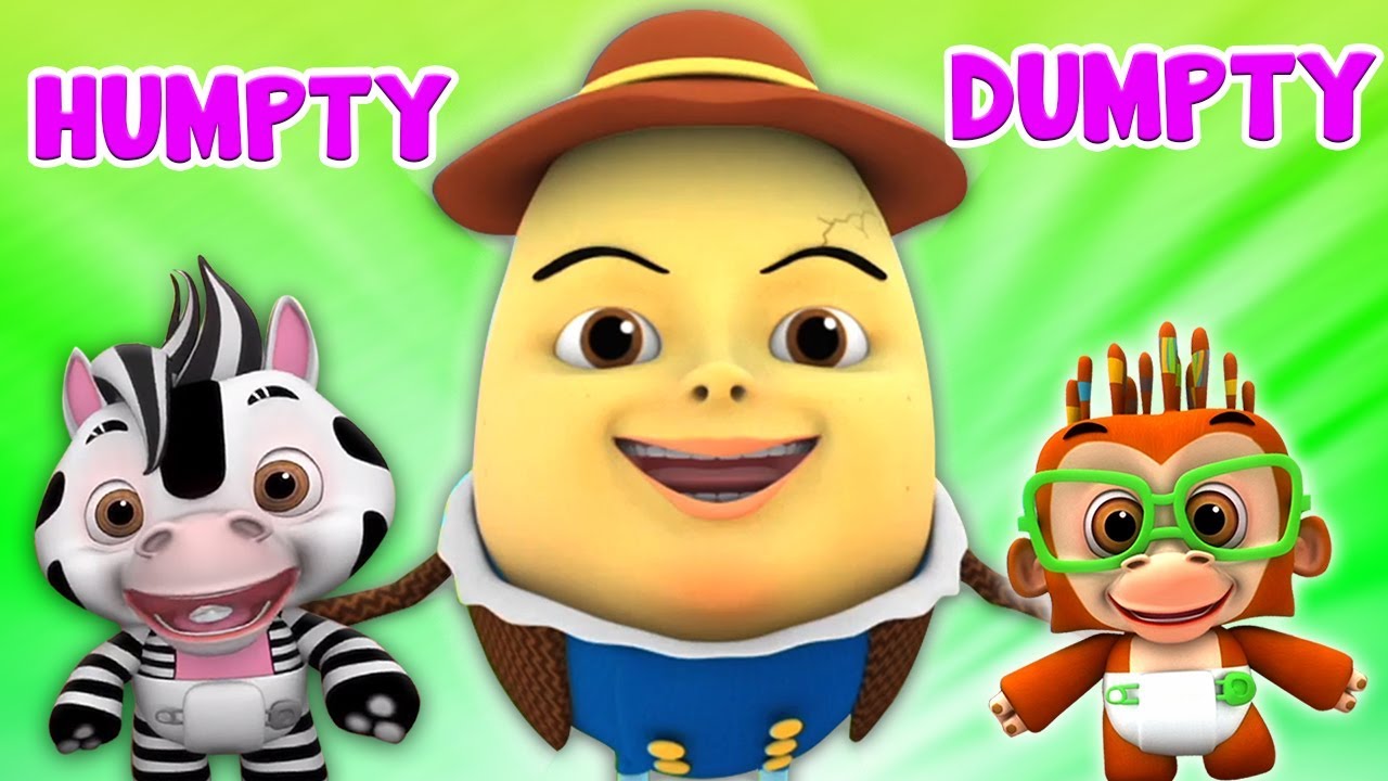 ⁣humpty dumpty sad på en væg | planteskole rim | sang for børn | Rhyme For Kids | Kids Tv Dansk