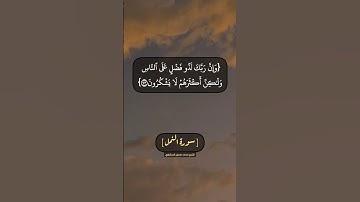 سورة النمل الآية ٧١ الى ٧٥ بصوت الشيخ محمد صديق المنشاوي