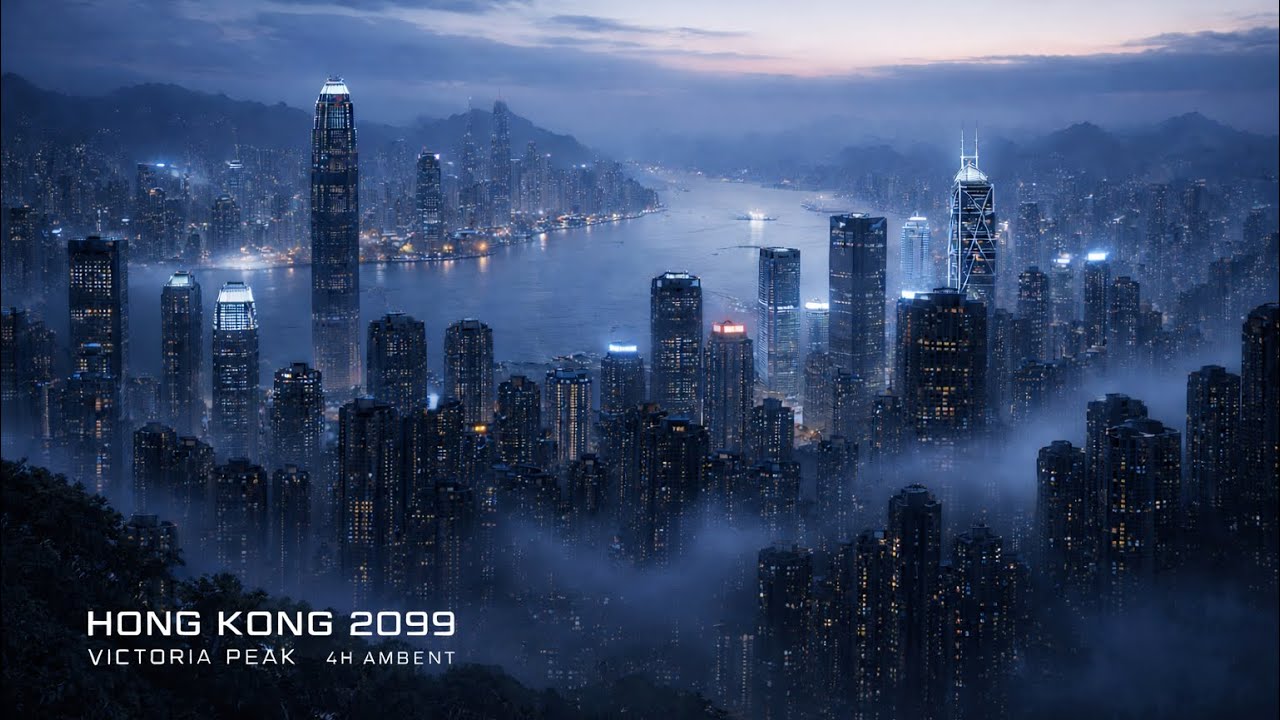 Hong Kong 2099 – Neon Backstreets | 4 Hours | Free Background Ambience