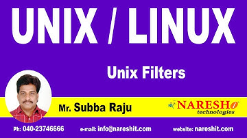 Unix Filters | UNIX Tutorial | Mr. Subba Raju