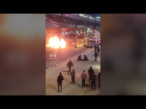 Distressing video shows Lamborghini in flames after NYC crash leaves woman, 21, dead