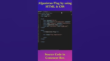 Afghanistan Flag by using HTML & CSS #reels #shorts #short #learnwithsazzad #html #css #reel