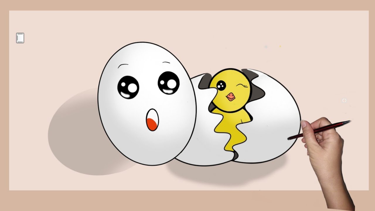 how to draw cute egg|digital art
