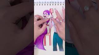 SAJA BOYS JINU Does Makeup for HUNTRIX RUMI | KPOP DEMON HUNTER | Sticker Book DIY