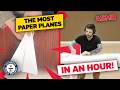1 hour of ASMR paper plane making | Guinness World Records