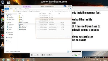 How to install Myanmar Zawgyi font on Windows 8 or 7