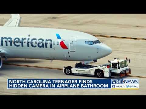 North Carolina teen finds hidden camera in airplane bathroom