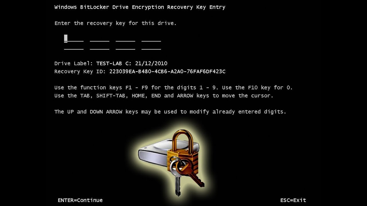 windows 7 bitlocker recovery key generator