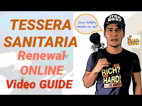 TESSERA SANITARIA ONLINE Renewal, VIDEO GUIDE! | CHAD Will GUIDE
