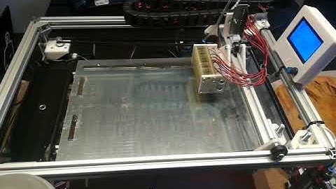 Short Test of 10 Nozzle Inkjet Printer (0.4mm Nozzle 3 Nozzles offline)