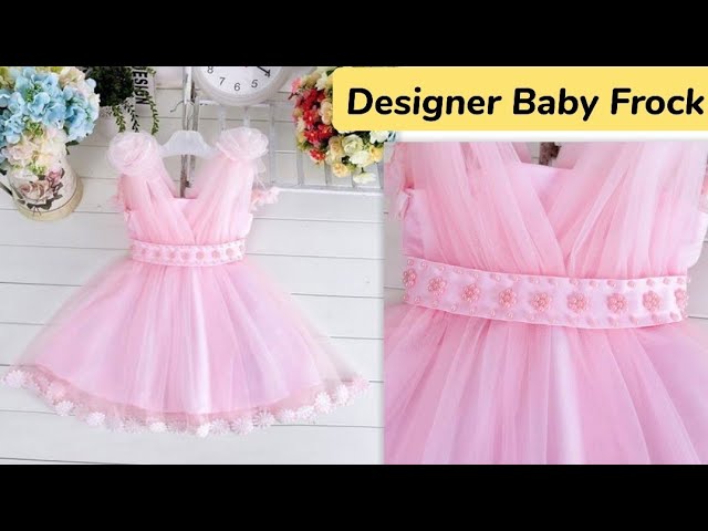 Diy Designer Baby Frock Cutting & Stitching Full Tutorial | Partywear Fancy Net  Frock - YouTube
