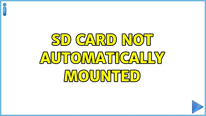 Ubuntu: SD card not automatically mounted