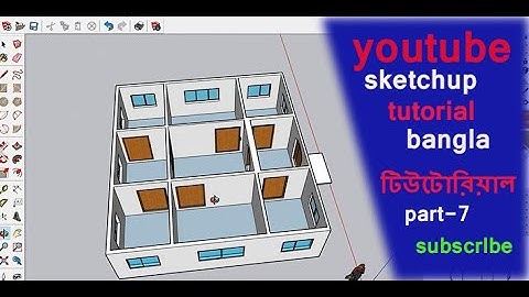 SketchUp Tutorial  in 10 MINUTES! bangla 7 SKETCH UP 3D BUILDING | Sketchup Building Design Tutorial