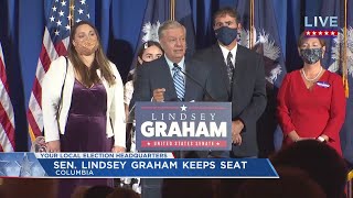 Sen. Graham addresses supporters after winning reelection