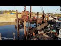 Грузовой порт / строительство моста через Волгу / правый берег / сентябрь 2020 / с.Климовка / Russia