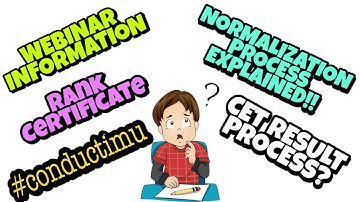 Webinar Information! Normalization Method of IMU! CET Result Process? | Explained by MarineR Sk