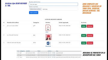 crud php y mysql con archivo pdf, video,audio,imagenes etc, ver,editar eliminar y descargar, BLOB.