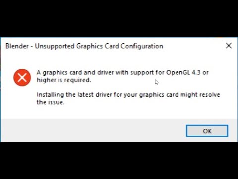 Blender-Unsupported Graphics Card