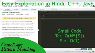 CamelCase Pattern Matching | Hindi | GFG POTD | C++ | Java | String