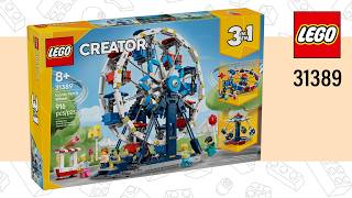 LEGO Creator 3in1 Iconic Ferris Wheel (31389)[916 pcs] UFO Ride & Carousel | Building Review | TBBL
