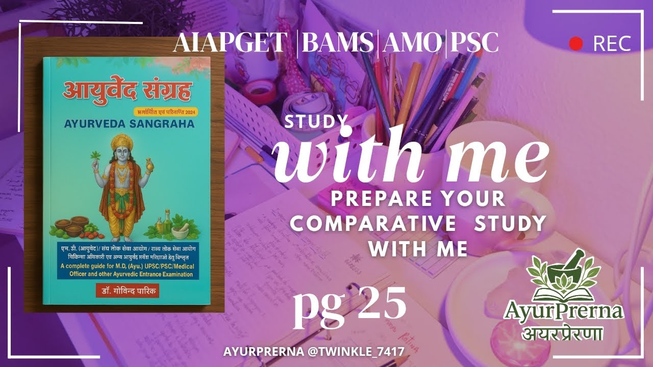 Pg 25 Ayurveda Sangraha by Govind Pareek comparative study 