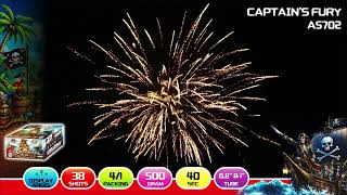 NEW FOR 2027 - A5702 CAPTAIN'S FURY -  Pyropirate Brand from Pyromooi Fireworks Ltd