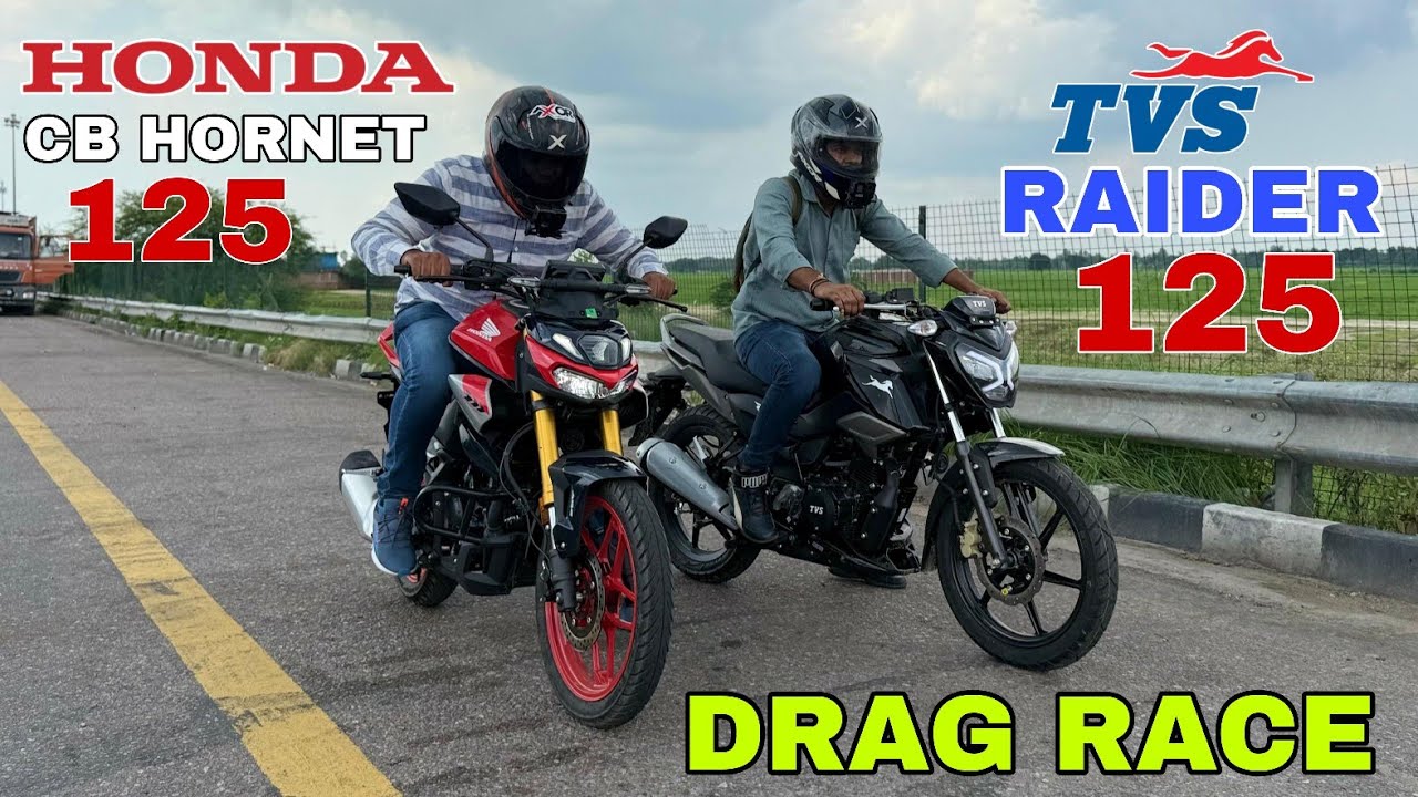 NEW HONDA CB HORNET 125 VS NEW TVS RAIDER 125 [ DRAG RACE ]  KON HAIN IS RACE KA KING