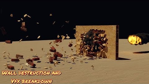 Wall Destruction Effect in Blender. Vfx Breakdown: Blender Simulation.