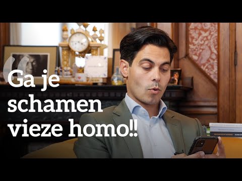 D66 ? "Ga je schamen, vieze homo!!" - Rob Jetten leest homofobe reacties op sociale media voor