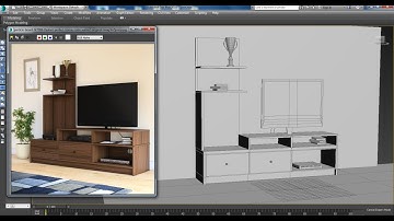 Tutorial on Modeling a 3D Stylish LED TV Unit with Show Piece in 3dsmax.